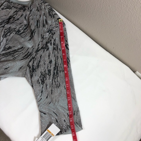 Alex Evenings Made In USA 2 Pieces Set Stretchy Glitter Printed 3/4 Sleeve 3X - Picture 9 of 16